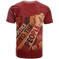 Justice To The People T Shirt African Raised Fist