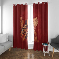 Justice To The People Window Curtain African Raised Fist