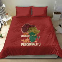 Being Black Is The Best Part Of My Personality Bedding Set African Map Fingerprint