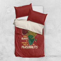 Being Black Is The Best Part Of My Personality Bedding Set African Map Fingerprint