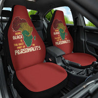 Being Black Is The Best Part Of My Personality Car Seat Cover African Map Fingerprint