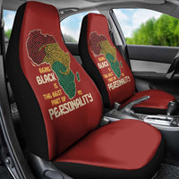 Being Black Is The Best Part Of My Personality Car Seat Cover African Map Fingerprint