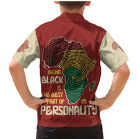 Being Black Is The Best Part Of My Personality Family Matching Mermaid Dress and Hawaiian Shirt African Map Fingerprint