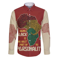 Being Black Is The Best Part Of My Personality Family Matching Tank Maxi Dress and Hawaiian Shirt African Map Fingerprint