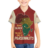 Being Black Is The Best Part Of My Personality Family Matching Tank Maxi Dress and Hawaiian Shirt African Map Fingerprint