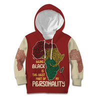 Being Black Is The Best Part Of My Personality Kid Hoodie African Map Fingerprint