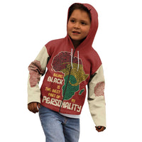 Being Black Is The Best Part Of My Personality Kid Hoodie African Map Fingerprint