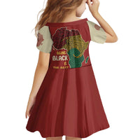 Being Black Is The Best Part Of My Personality Kid Short Sleeve Dress African Map Fingerprint