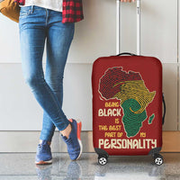 Being Black Is The Best Part Of My Personality Luggage Cover African Map Fingerprint