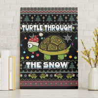 Turtle Through The Snow Christmas Canvas Wall Art - Wonder Print Shop