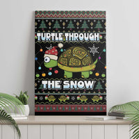 Turtle Through The Snow Christmas Canvas Wall Art - Wonder Print Shop
