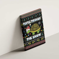 Turtle Through The Snow Christmas Canvas Wall Art - Wonder Print Shop