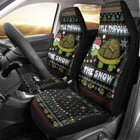 Turtle Through The Snow Christmas Car Seat Cover - Wonder Print Shop