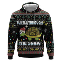 Turtle Through The Snow Christmas Hoodie - Wonder Print Shop