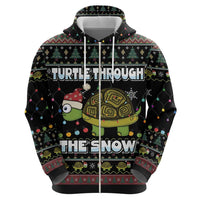 Turtle Through The Snow Christmas Hoodie - Wonder Print Shop