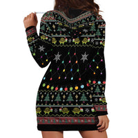 Turtle Through The Snow Christmas Hoodie Dress - Wonder Print Shop