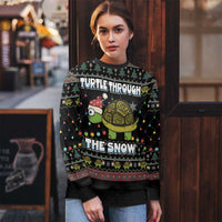 Turtle Through The Snow Christmas Ugly Christmas Sweater - Wonder Print Shop