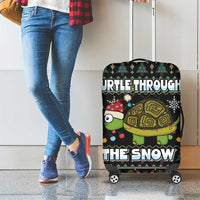 Turtle Through The Snow Christmas Luggage Cover - Wonder Print Shop