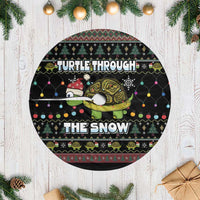 Turtle Through The Snow Christmas Tree Skirt - Wonder Print Shop