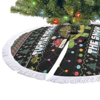 Turtle Through The Snow Christmas Tree Skirt - Wonder Print Shop