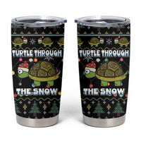 Turtle Through The Snow Christmas Tumbler Cup - Wonder Print Shop
