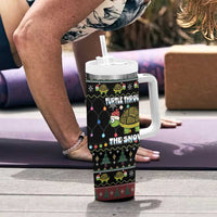 Turtle Through The Snow Christmas Tumbler With Handle - Wonder Print Shop