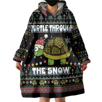 Turtle Through The Snow Christmas Wearable Blanket Hoodie - Wonder Print Shop