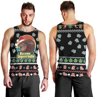 Christmas Become Ungovernable Moo Deng Men Tank Top Humor Cute Baby Hippo Joke - Wonder Print Shop