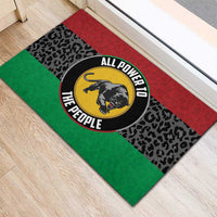 Pan African Panther Rubber Doormat All Power To The People