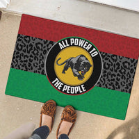 Pan African Panther Rubber Doormat All Power To The People