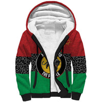 Personalized Pan African Panther Sherpa Hoodie All Power To The People