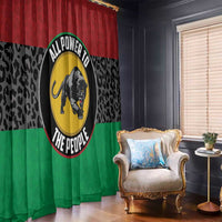 Pan African Panther Window Curtain All Power To The People