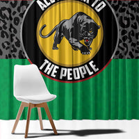 Pan African Panther Window Curtain All Power To The People