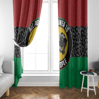 Pan African Panther Window Curtain All Power To The People