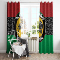 Pan African Panther Window Curtain All Power To The People