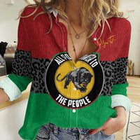 Personalized Pan African Panther Women Casual Shirt All Power To The People