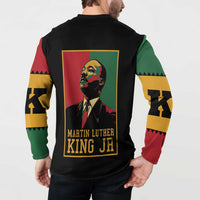 Martin Luther King Jr Button Sweatshirt Retro Style