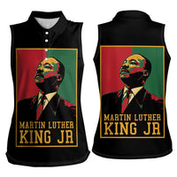 Martin Luther King Jr Women Sleeveless Polo Shirt Retro Style