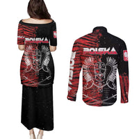 Polish Hussars Polska Couples Matching Puletasi and Long Sleeve Button Shirt Poland Coat of Arms