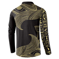 African Button Sweatshirt Horus Eyes Egyptian God