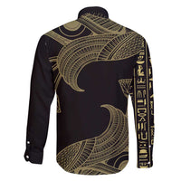 African Family Matching Long Sleeve Bodycon Dress and Hawaiian Shirt Horus Eyes Egyptian God