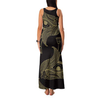 African Family Matching Tank Maxi Dress and Hawaiian Shirt Horus Eyes Egyptian God