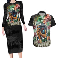 Heritage in Frames Civil Rights Leaders Couples Matching Long Sleeve Bodycon Dress and Hawaiian Shirt African-American Photography - Wonder Print Shop