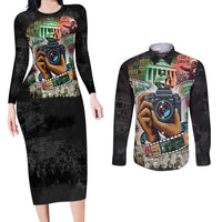 Heritage in Frames Civil Rights Leaders Couples Matching Long Sleeve Bodycon Dress and Long Sleeve Button Shirt African-American Photography - Wonder Print Shop