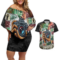 Heritage in Frames Civil Rights Leaders Couples Matching Off Shoulder Short Dress and Hawaiian Shirt African-American Photography - Wonder Print Shop