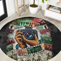 Heritage in Frames Civil Rights Leaders Round Carpet African-American Photography