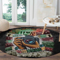 Heritage in Frames Civil Rights Leaders Round Carpet African-American Photography