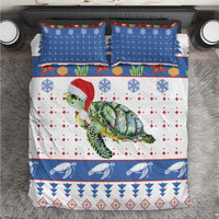 Turtle Xmas Bedding Set Green Sea Turtle Merry Christmas - Wonder Print Shop