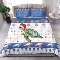 Turtle Xmas Bedding Set Green Sea Turtle Merry Christmas - Wonder Print Shop