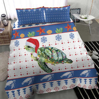 Turtle Xmas Bedding Set Green Sea Turtle Merry Christmas - Wonder Print Shop